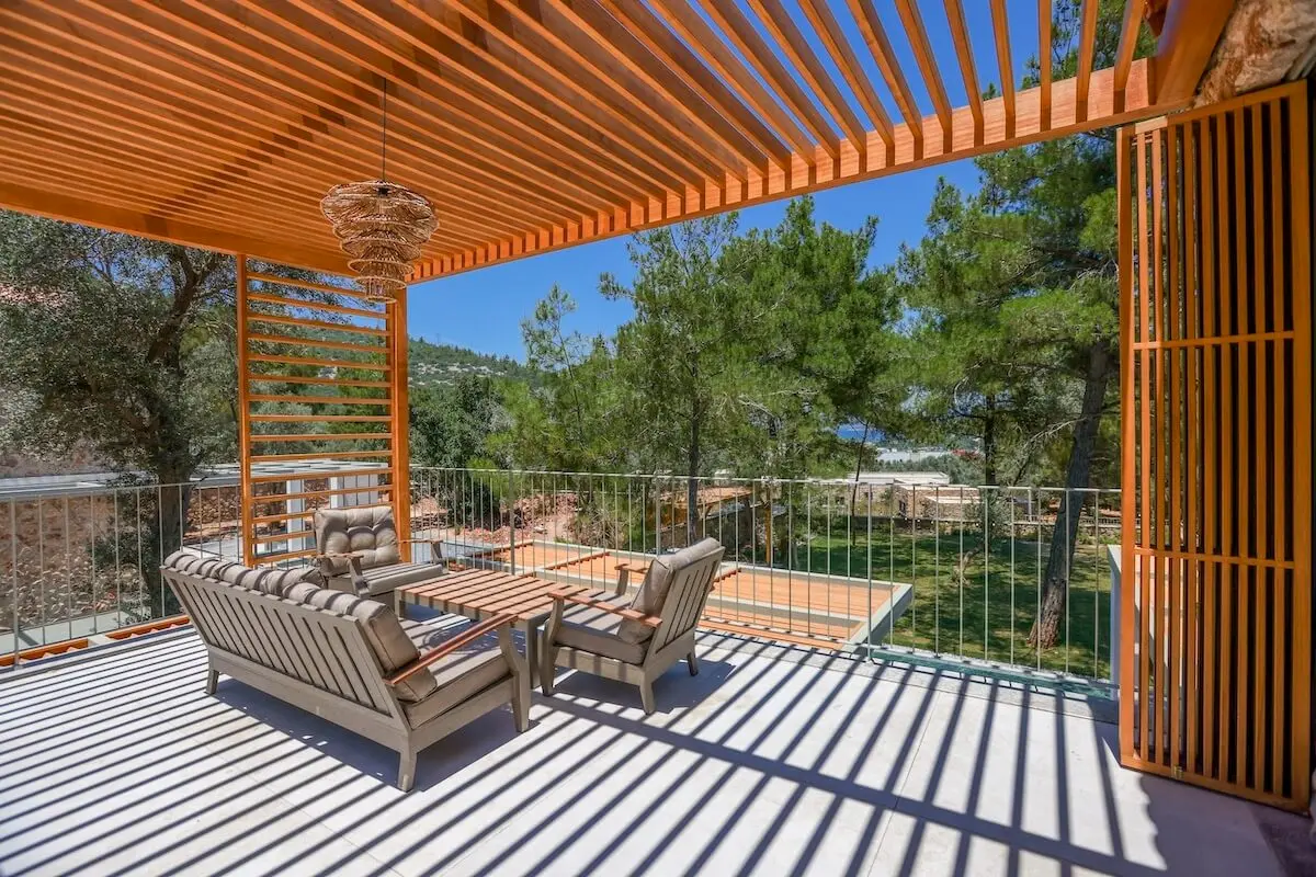 Shaded terrace